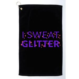 I Sweat Glitter Platinum Collection Golf Towel