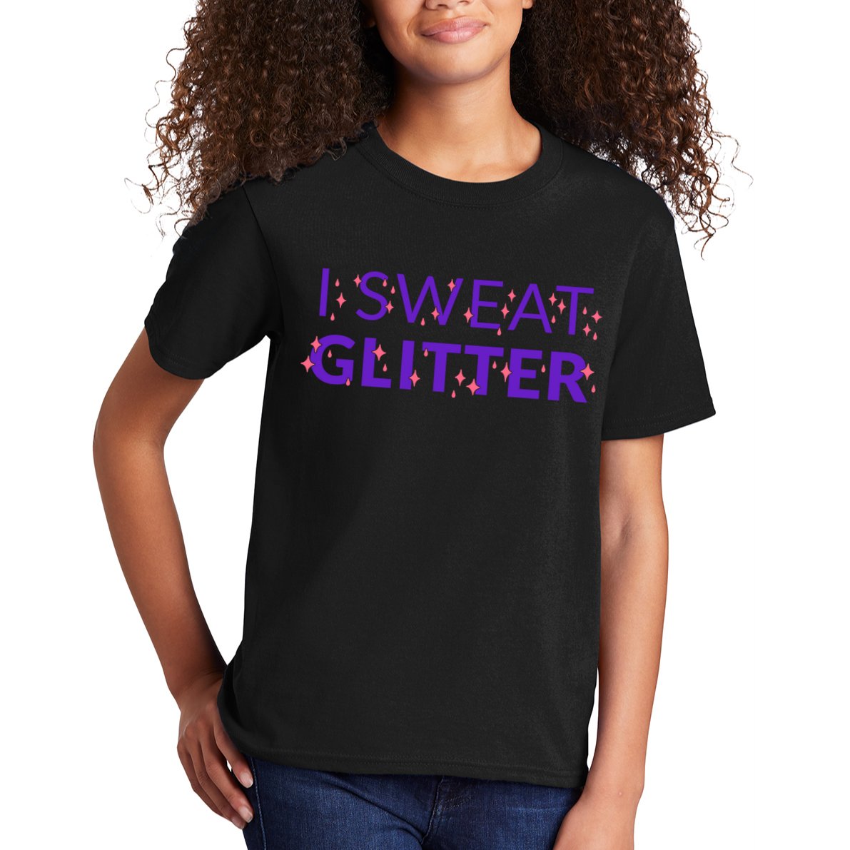 I Sweat Glitter Kids T-Shirt