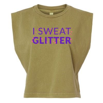 I Sweat Glitter Garment-Dyed Women's Muscle Tee