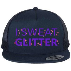 I Sweat Glitter Flat Bill Trucker Hat