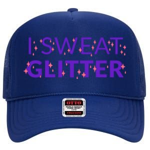 I Sweat Glitter High Crown Mesh Back Trucker Hat