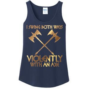 I Swing Both Ways Violently With An Axe Ladies Essential Tank