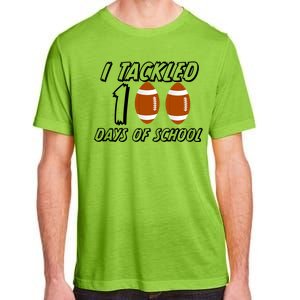 I Tackled 100 Days Of school Adult ChromaSoft Performance T-Shirt