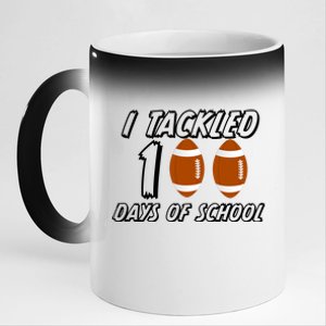 I Tackled 100 Days Of school 11oz Black Color Changing Mug