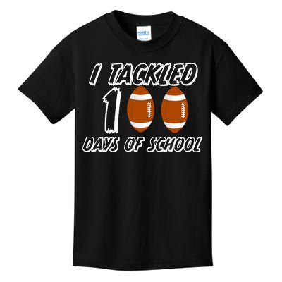 I Tackled 100 Days Of school Kids T-Shirt