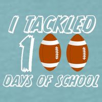 I Tackled 100 Days Of school Sueded Cloud Jersey T-Shirt