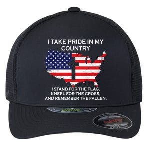 I Take Pride In My Country USA Flexfit Unipanel Trucker Cap