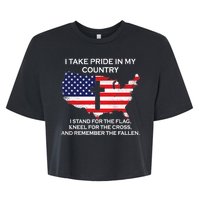 I Take Pride In My Country USA Bella+Canvas Jersey Crop Tee