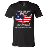 I Take Pride In My Country USA V-Neck T-Shirt