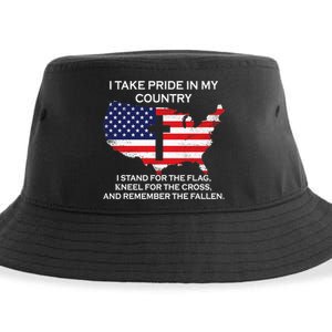 I Take Pride In My Country USA Sustainable Bucket Hat