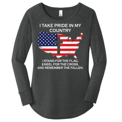 I Take Pride In My Country USA Women's Perfect Tri Tunic Long Sleeve Shirt