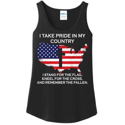 I Take Pride In My Country USA Ladies Essential Tank