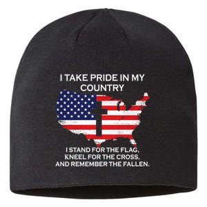 I Take Pride In My Country USA Sustainable Beanie