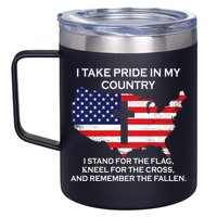 I Take Pride In My Country USA 12oz Stainless Steel Coffee Mug
