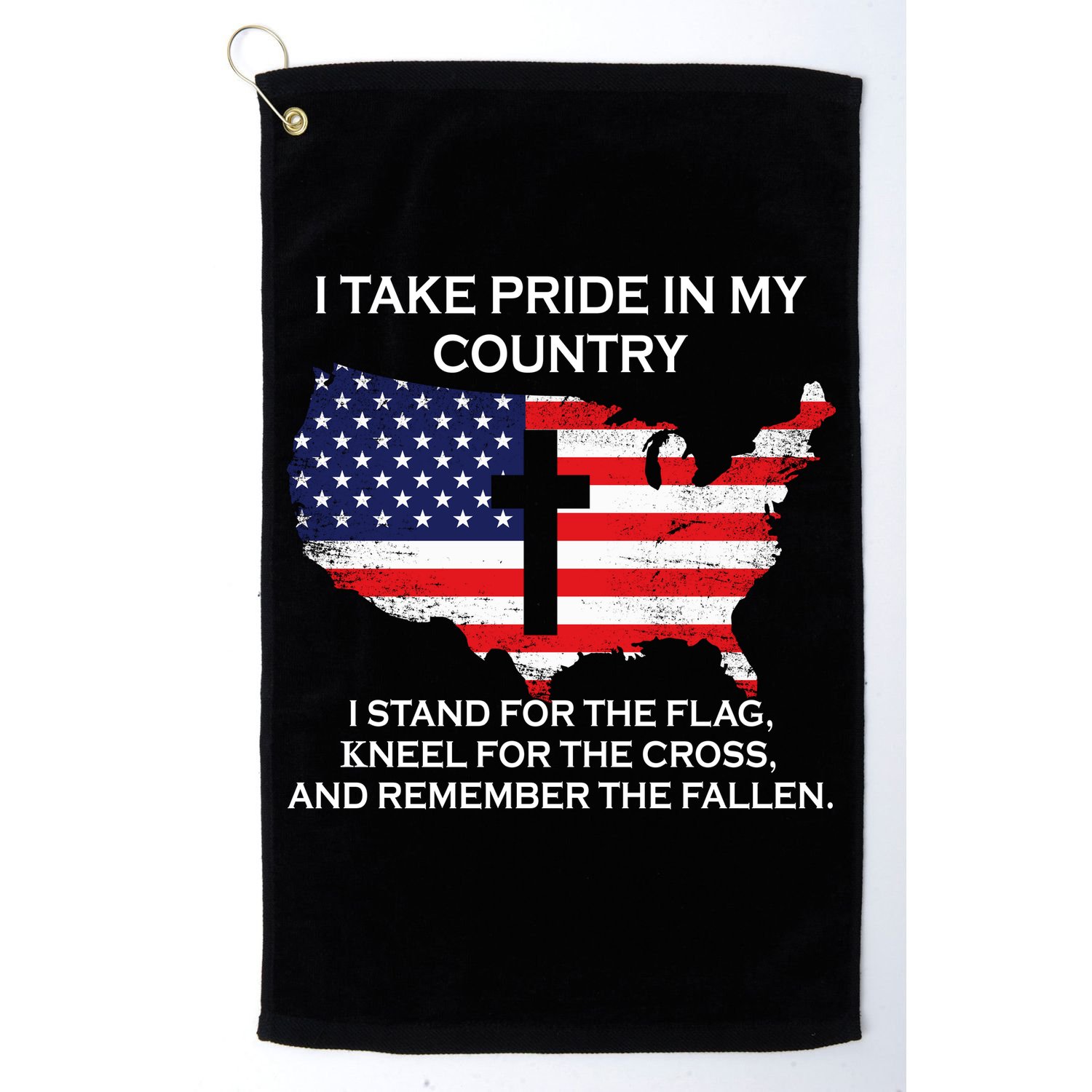 I Take Pride In My Country USA Golf Towel