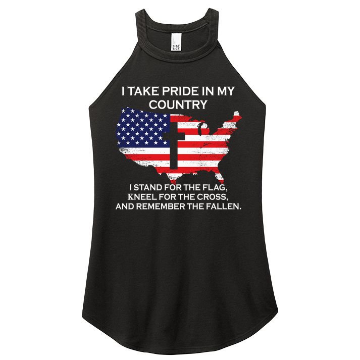 I Take Pride In My Country USA Women's Perfect Tri Rocker Tank
