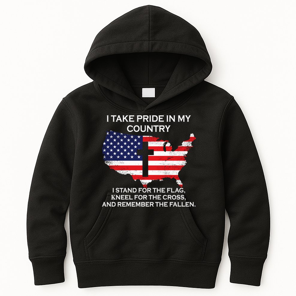 I Take Pride In My Country USA Kids Hoodie