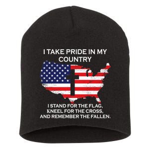 I Take Pride In My Country USA Short Acrylic Beanie