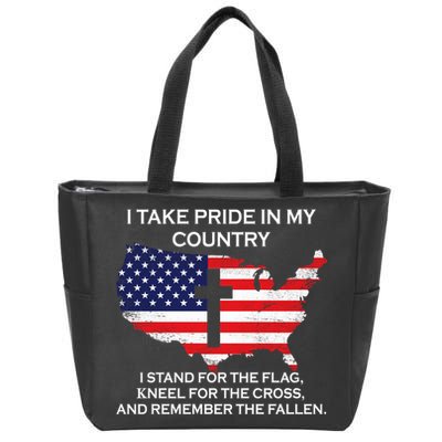 I Take Pride In My Country USA Zip Tote Bag