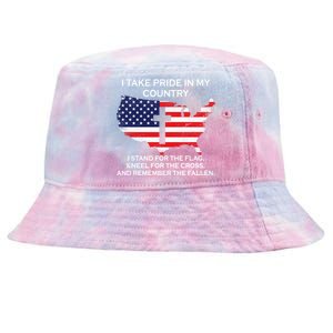 I Take Pride In My Country USA Tie-Dyed Bucket Hat