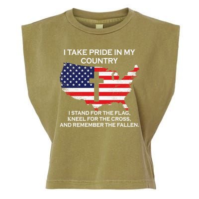 I Take Pride In My Country USA Garment-Dyed Women's Muscle Tee