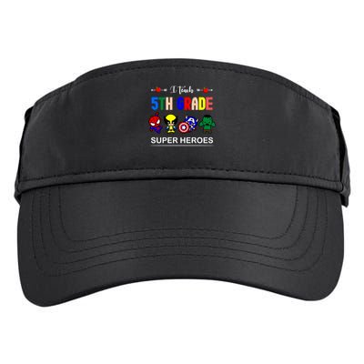 I Teach 5th Grade Superheroes Adult Drive Performance Visor