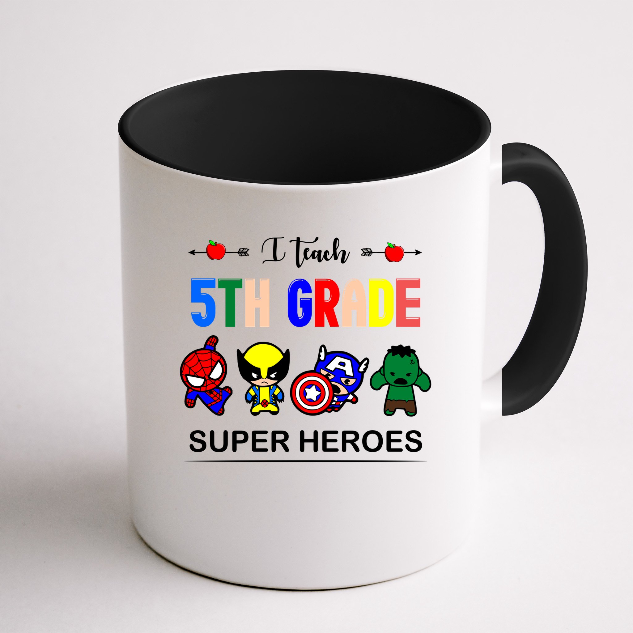 I Teach 5th Grade Superheroes Mug