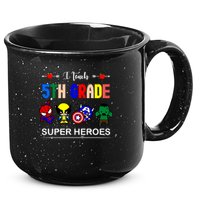 I Teach 5th Grade Superheroes 15oz Campfire Ceramic Mug