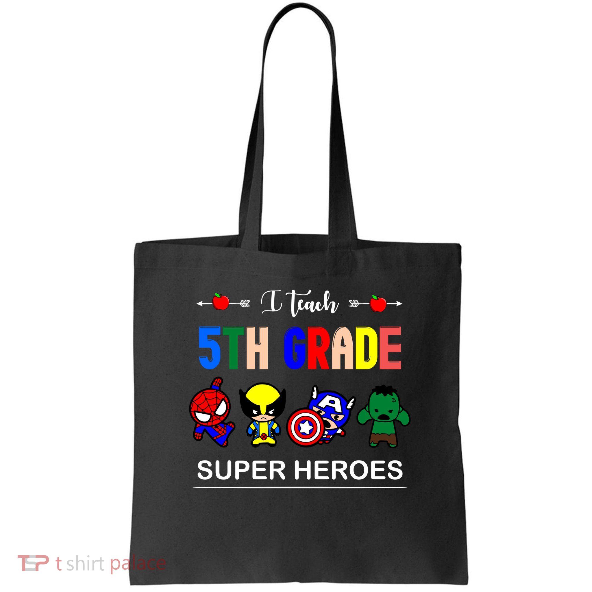 I Teach 5th Grade Superheroes Bag