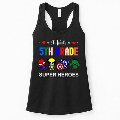 I Teach 5th Grade Superheroes Womens Tank Top