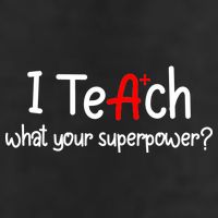 I Teach A+ Students What your Superpower? Garment-Dyed Fleece Hoodie