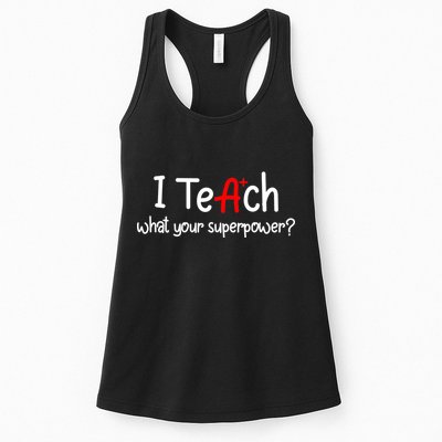I Teach A+ Students What your Superpower? Womens Tank Top