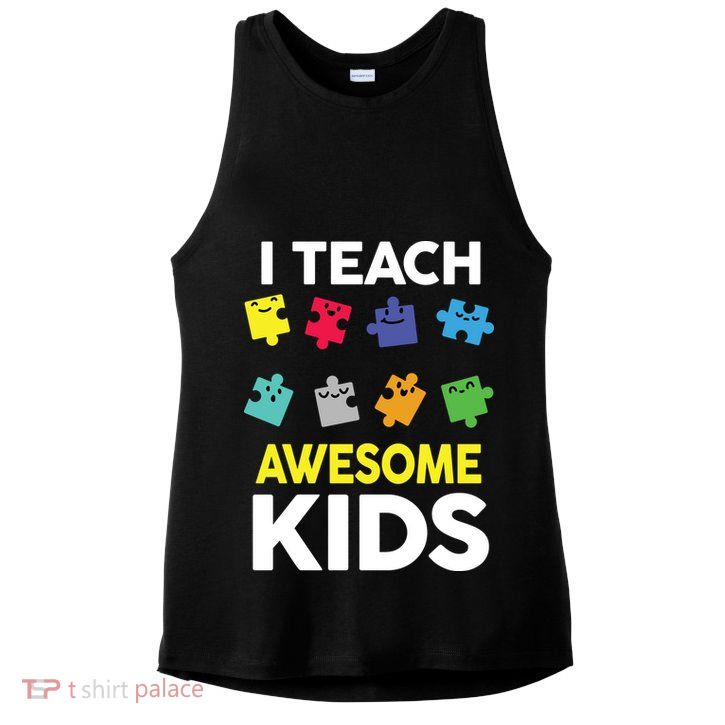 I Teach Awesome Kids Ladies PosiCharge Tri-Blend Wicking Tank