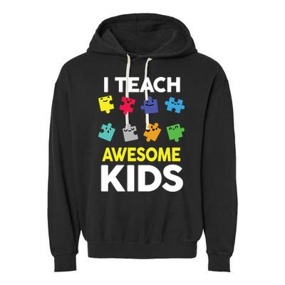 I Teach Awesome Kids Garment-Dyed Fleece Hoodie