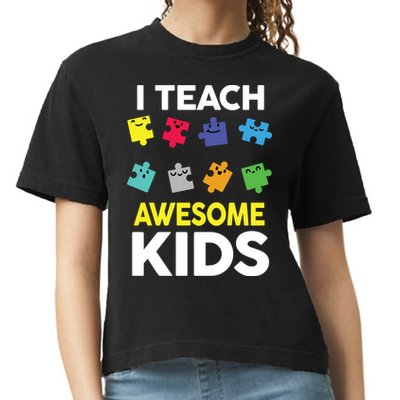 I Teach Awesome Kids Comfort Colors Boxy T-Shirt