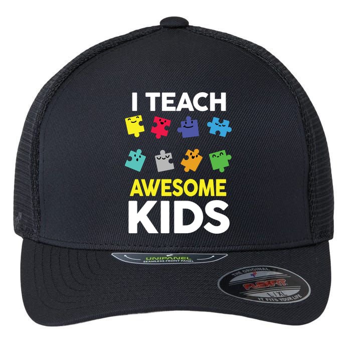 I Teach Awesome Kids Flexfit Unipanel Trucker Cap
