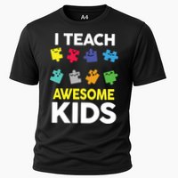 I Teach Awesome Kids Cooling Performance Crew T-Shirt