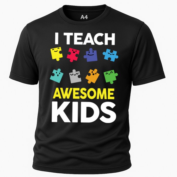 I Teach Awesome Kids Cooling Performance Crew T-Shirt