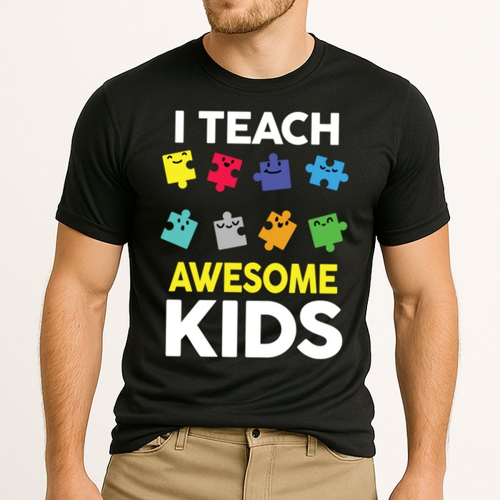 I Teach Awesome Kids Cooling Performance Crew T-Shirt