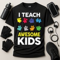 I Teach Awesome Kids Cooling Performance Crew T-Shirt