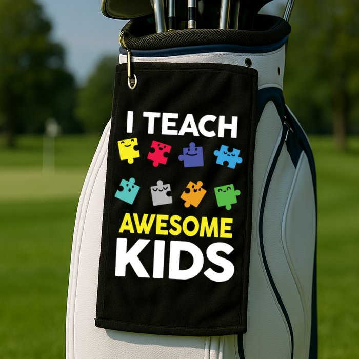 I Teach Awesome Kids Golf Towel