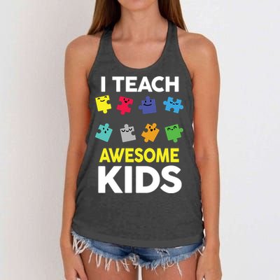 I Teach Awesome Kids Women's Knotted Racerback Tank
