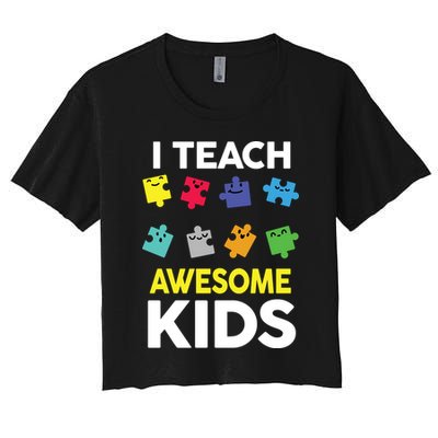 I Teach Awesome Kids Crop Top