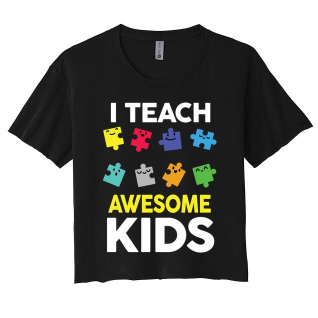 I Teach Awesome Kids Crop Top