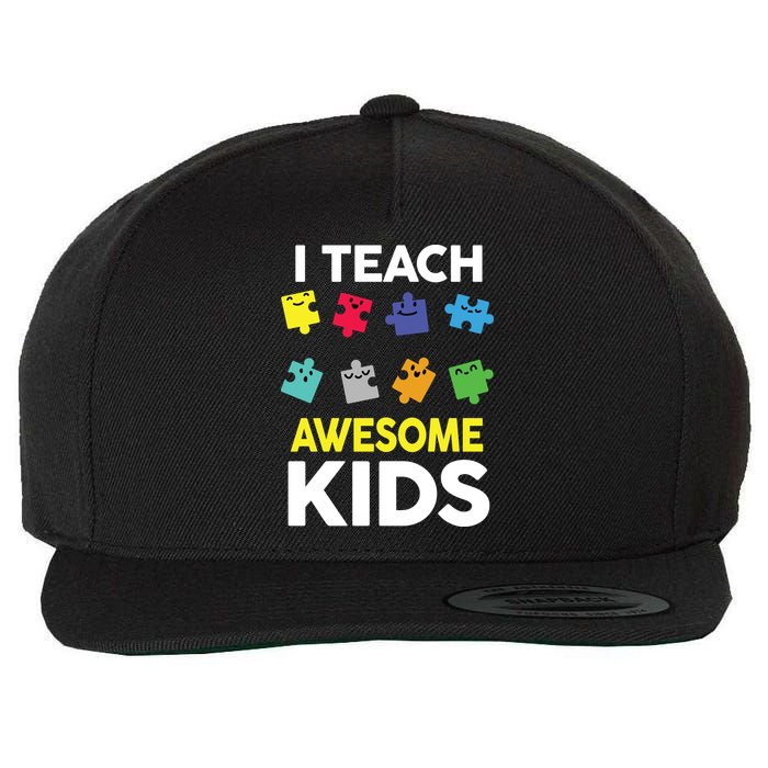 I Teach Awesome Kids Wool Snapback Cap