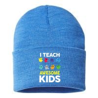 I Teach Awesome Kids Sustainable Knit Beanie