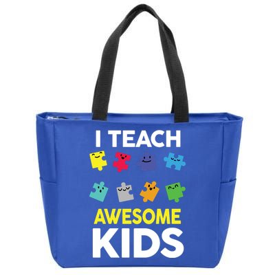 I Teach Awesome Kids Zip Tote Bag