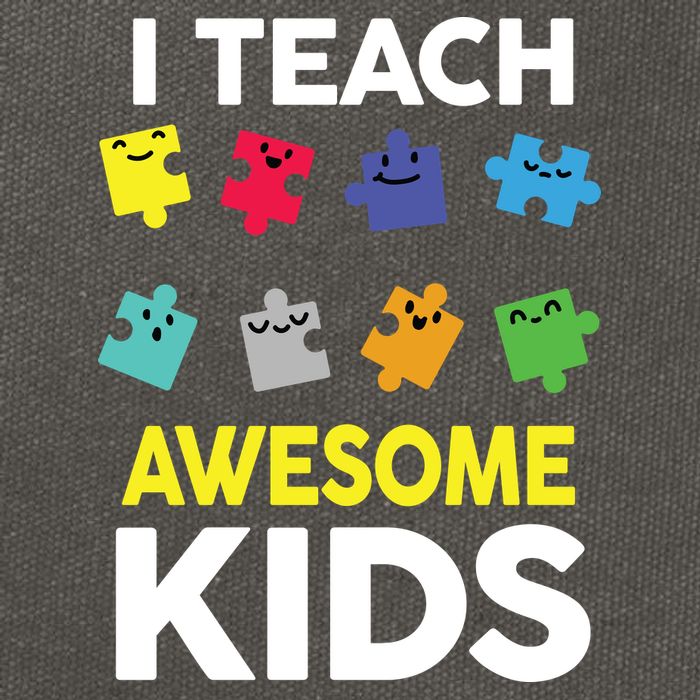 I Teach Awesome Kids Cotton Canvas Backpack