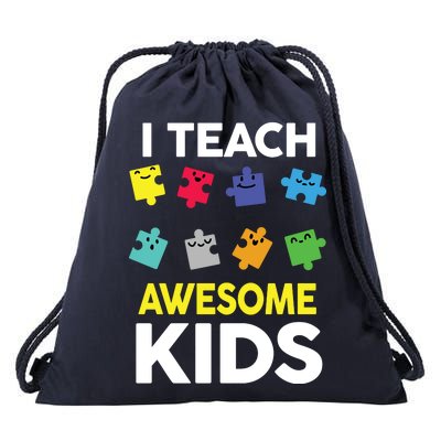 I Teach Awesome Kids Drawstring Bag