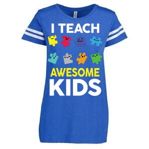 I Teach Awesome Kids Enza Ladies Jersey Football T-Shirt